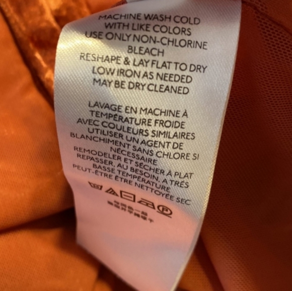 Free People Shayla Burnt Orange Velvet Mini Dress Terracotta Size Small NWT - Picture 14 of 16